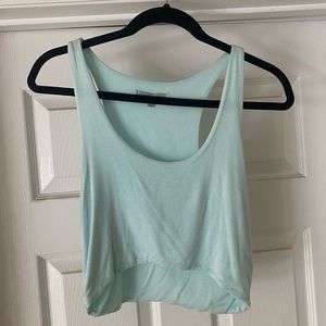 Baby Blue Slouchy Racer Back Crop Top